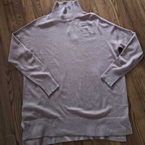 LOFT Light Camel Color Mock Turtleneck Sweater